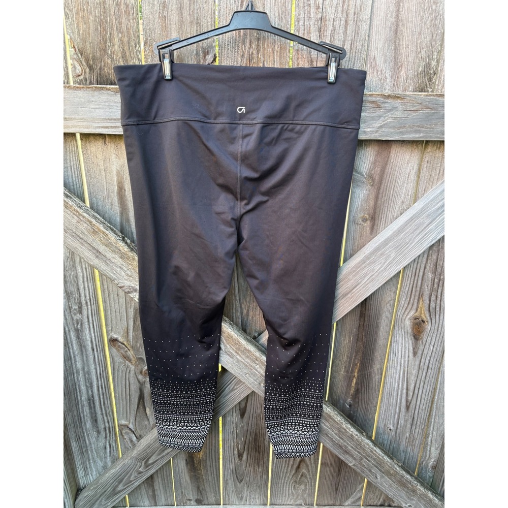 GapFit Winterbrush Reflective Leggings Black Geometric XL 396081-00 - Picture 8 of 9